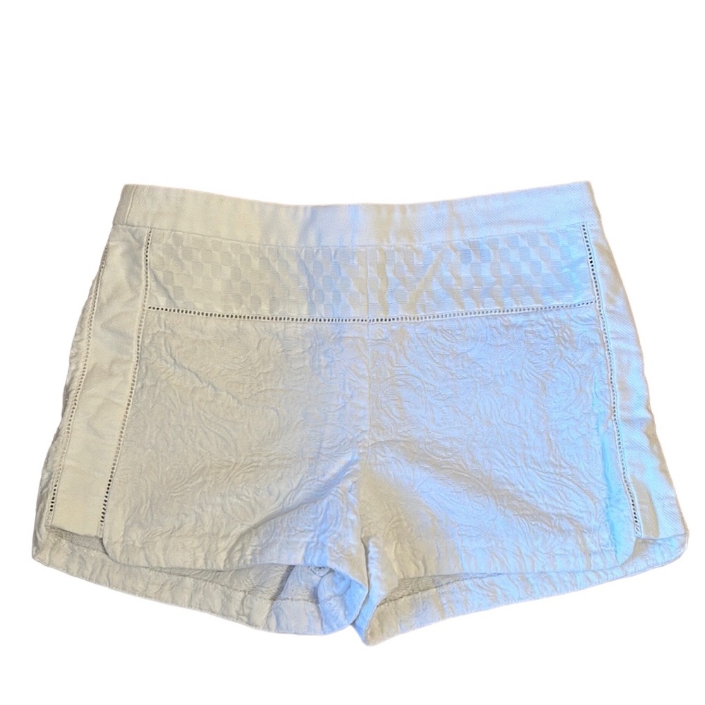 J. Crew mixed matelasse white shorts women’s size 0